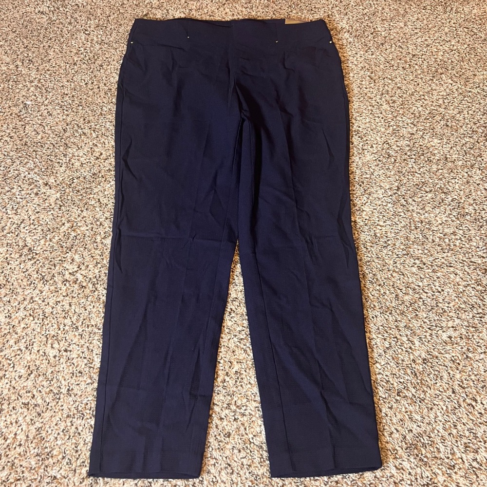 Rafaella Comfort Dress Pants Pull On Straight Leg Career Size 16